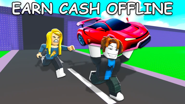 A customized car in a Roblox garage